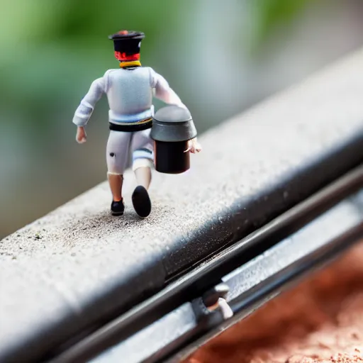 Prompt: macro photo of a miniature ho scale idubbbztv figure, canon 8 0 d, canon 1 0 0 mm f / 2. 8