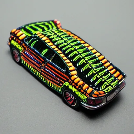 Image similar to centipede themed car