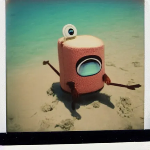 Image similar to polaroid photo of bikini bottom