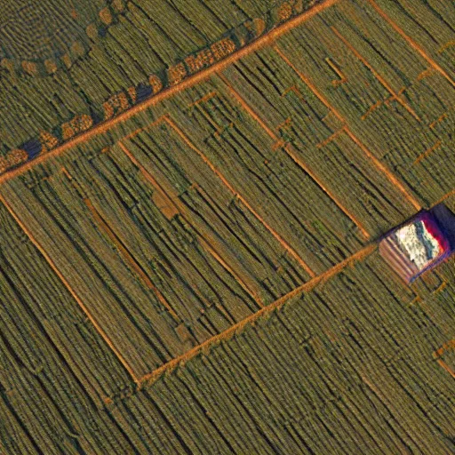 Image similar to hyperrealistic dslr film still of closeup aerial view of corn maze, disguised as billy mays face, stunning 8 k octane comprehensive 3 d render, inspired by istvan sandorfi & greg rutkowski & unreal engine, perfect symmetry, dim volumetric cinematic lighting, extremely hyper - detailed, incredibly real lifelike attributes & flesh texture, intricate, masterpiece, artstation, stunning