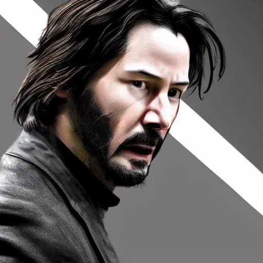 Image similar to keanu reeves as wolverine with yellow mask digital art 4 k detailed super realistic