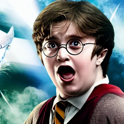 Image similar to obese harry potter, 4 k