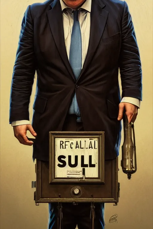 Prompt: Boris Johnson as Saul Goodman, Better Call Saul ad, realistic portrait, symmetrical, highly detailed, digital painting, artstation, concept art, smooth, sharp focus, illustration, cinematic lighting, art by artgerm and greg rutkowski and alphonse mucha