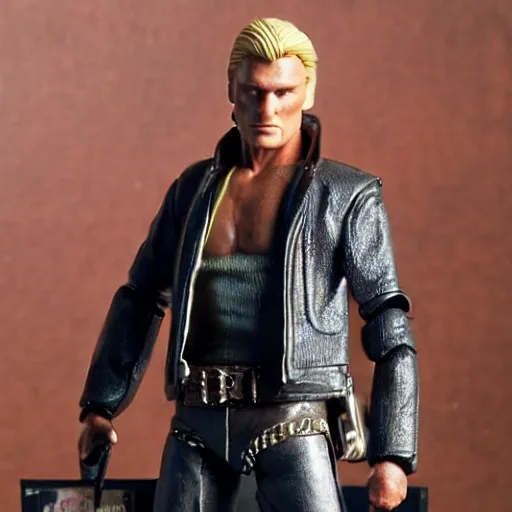 Image similar to action figure of dolph lundgren from bill & ted's excellent adventure the movie, 4 k, highly detailed, award winning, look at all that detail!