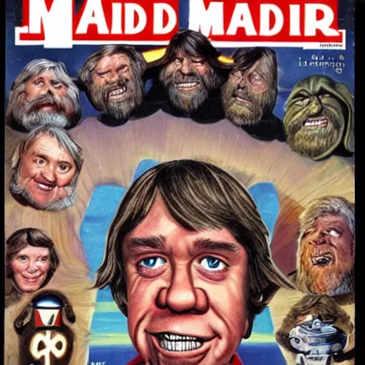 Image similar to mad magazine cover photo portrait caricature luke skywalker