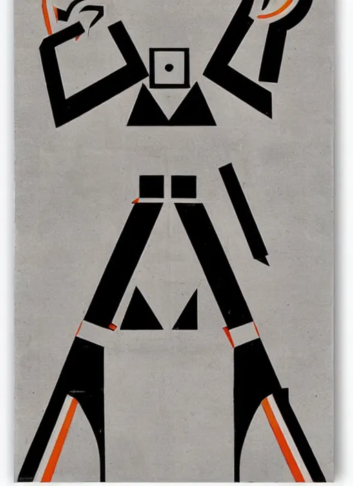 Image similar to warrior robots by Jan Tschichold, De Stijl, Constructivist