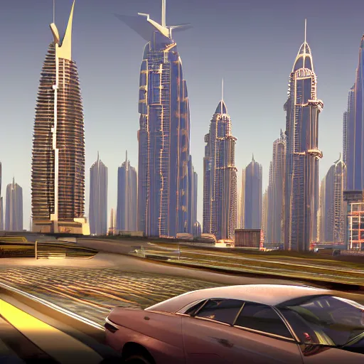 Image similar to gta : dubai, by aramaki shinji