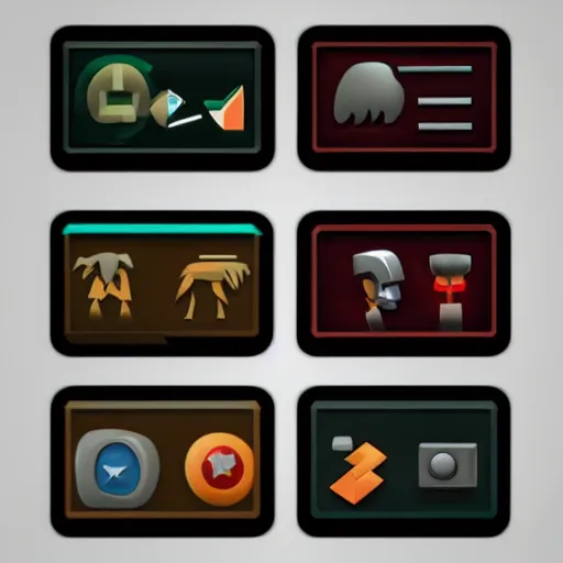 Prompt: Game Ability Icon UI Elements by Jay Tea