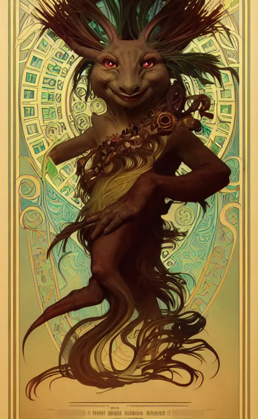 Image similar to exquisite imaginative anthropomorphic creature poster art, movie art, by lucusfilm, weta studio, alphonso mucha, jame jean 8 k, denoised