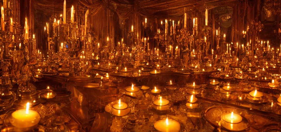 Prompt: a room is lit by dozens of flickering candles, and the air is thick with incense. highly detailed, digital photo, HDRI, by christopher bretz and kael ngu, vivid colors, high contrast, 8k resolution, intricate, photorealistic, smooth