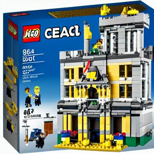 Image similar to mar - a - lago fbi raid lego set