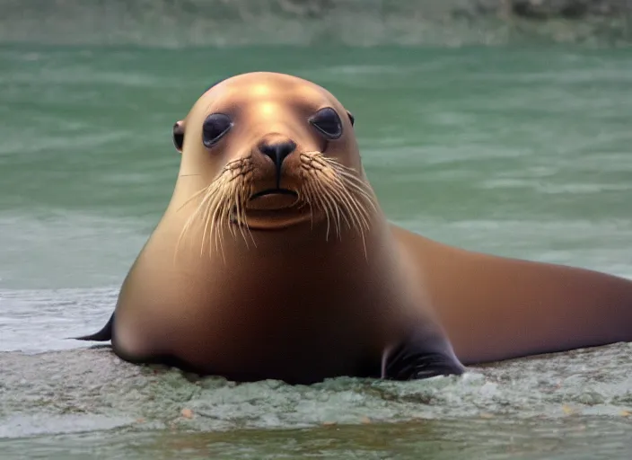 Image similar to sea lion as a minion