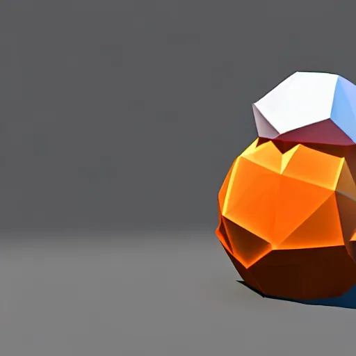 Image similar to sorcerer marx pondering his orb, low poly