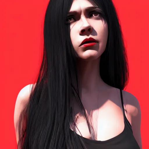 KREA - Portrait of a beautiful cyberpunk android, red lipstick