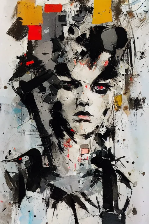 Image similar to Mixed media painting by Ashley Wood