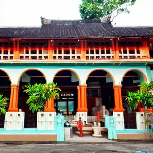 Prompt: penang heritage house