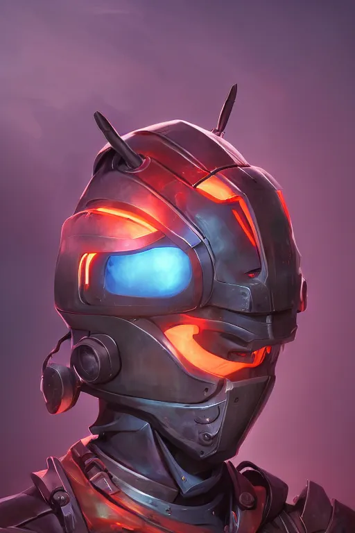 Image similar to epic mask helmet robot ninja portrait stylized as fornite style game design fanart by concept artist gervasio canda, behance hd by jesper ejsing, by rhads, makoto shinkai and lois van baarle, ilya kuvshinov, rossdraws global illumination radiating a glowing aura global illumination ray tracing hdr render in unreal engine 5