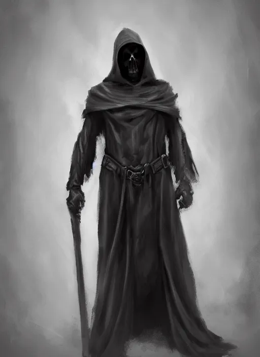 Image similar to The Grim Reaper, digital art, trending on artstation