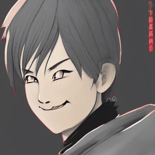 Prompt: photography of a smiling middle aged taoist priest in grey looks like zun long, anime waifu style character, clean soft lighting, backlit handsome face, clean brush stroke, 8 k character concept art, by wlop and artgerm, 3 d, yoji shinkawa
