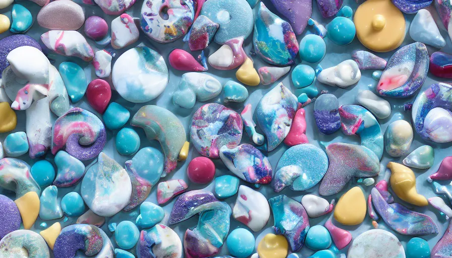 Image similar to cheery, car, dolphin, marble, candy 8 k