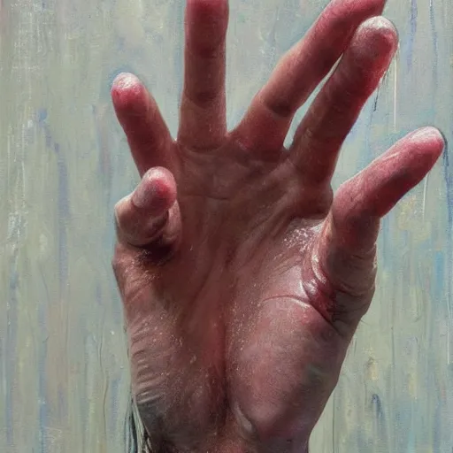 Image similar to A body art. A rip in spacetime. Did this device in his hand open a portal to another dimension or reality?! positivism by Hans Baluschek, by Linnea Strid robust