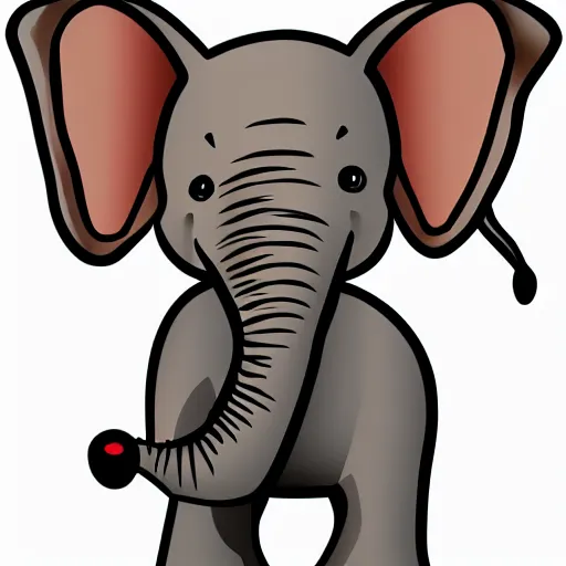 Image similar to baby elephant wearing south africa cricket team hat, digital illustration, south african cricket team