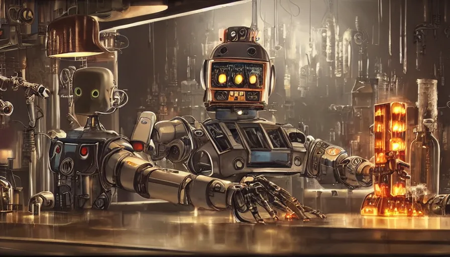 Scene From A Movie About A Robot Bartender Chappie C Stable