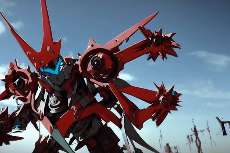 Image similar to gurren lagann in a still from the movie district 9 ( 2 0 0 9 ) directed, by neill blomkamp, post processed