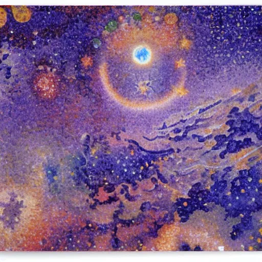 Image similar to Liminal space in outer space by Henri-Edmond Cross