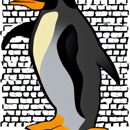 Image similar to realistic penguin professional vector graphic two color