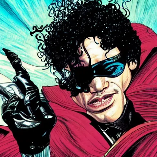 Image similar to Morpheus , comic book art