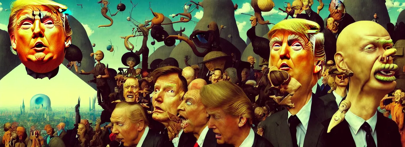 Image similar to donald trump close up, background surreal colorful clay artstation snail concept art anatomy, action pose, very coherent and colorful high contrast masterpiece by norman rockwell franz sedlacek hieronymus bosch dean ellis simon stalenhag rene magritte gediminas pranckevicius, dark shadows, sunny day, hard lighting, reference sheet white! background