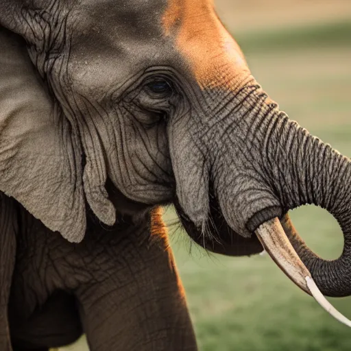 Image similar to portrait photo still of real life elephant and tiger hybrid!!!!. 8 k, 8 5 mm f 1. 8