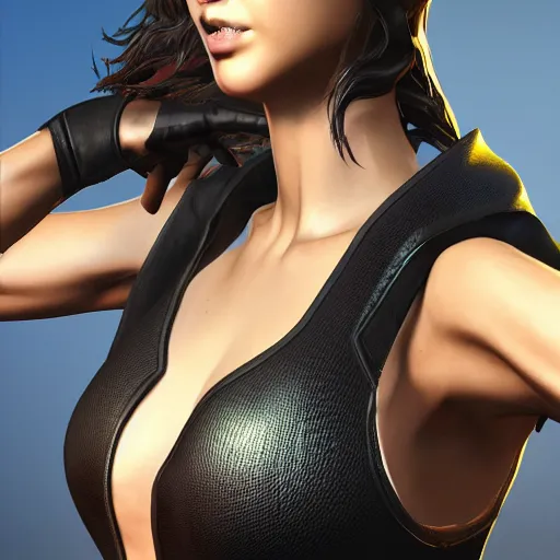 Image similar to gal gadot in tekken, 3d render,