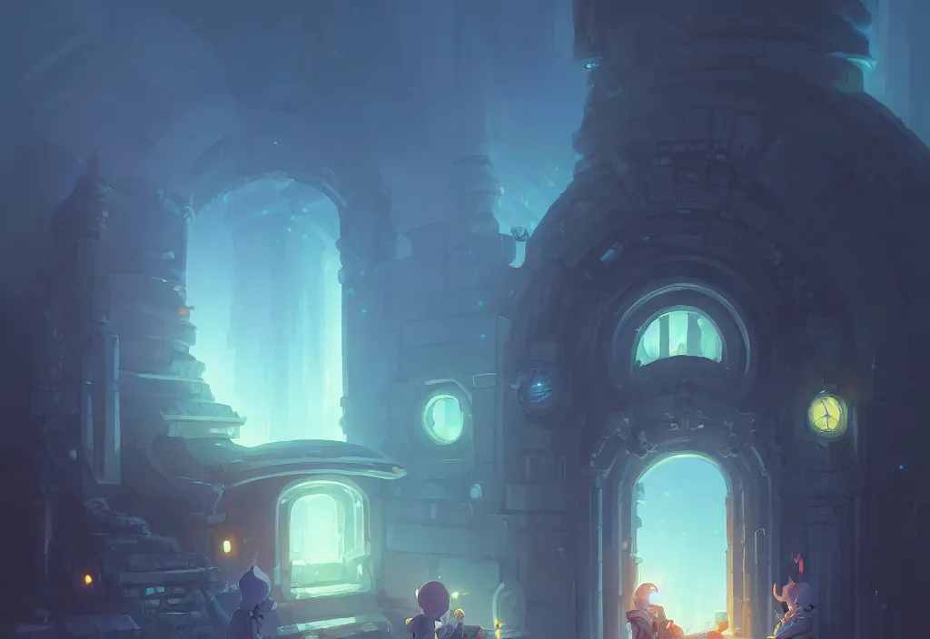 Prompt: a chubby futuristic tombstone at night in a graveyard, intricate oil painting, high detail illustration, sharp high detail, manga and anime 1 9 9 9, official fanart behance hd artstation by jesper ejsing and makoto shinkai, 4 k,