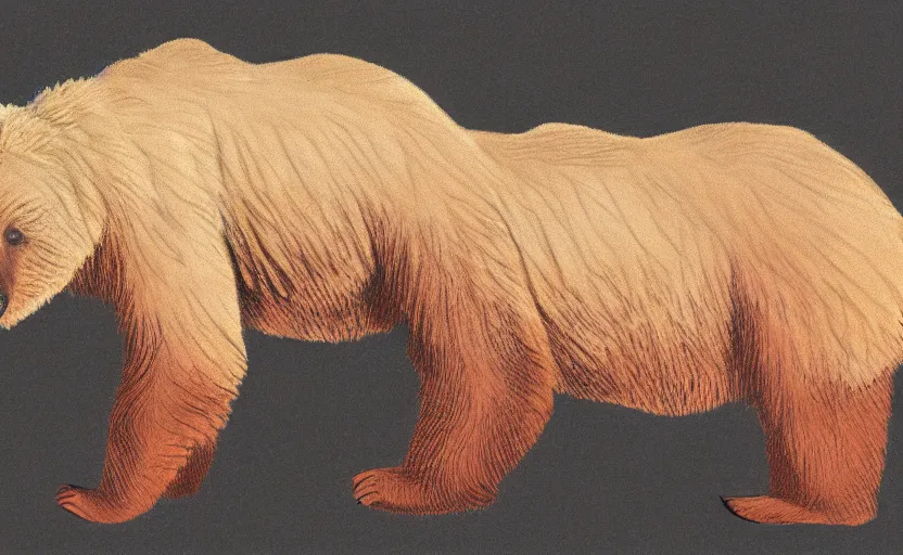 Image similar to A chalkboard drawing of a grizzly bear