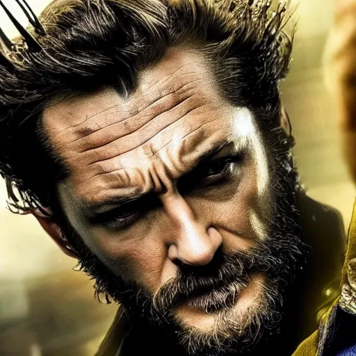 Image similar to Tom Hardy as wolverine 4K quality Super Realistic