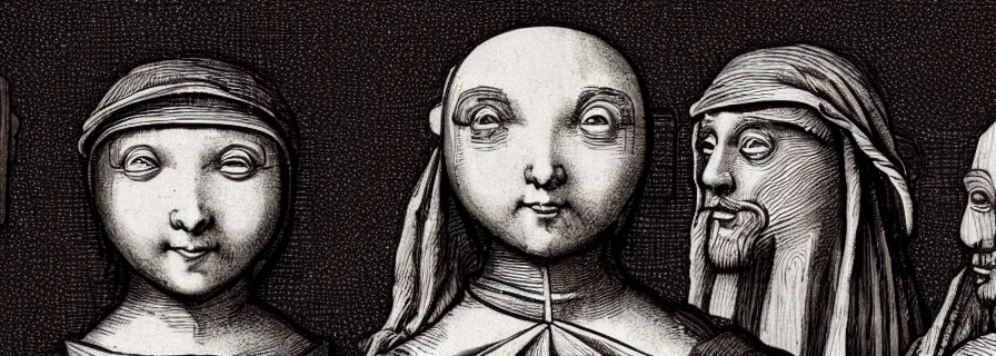 Image similar to anthropomorphic social bot network, leonard da vinci style