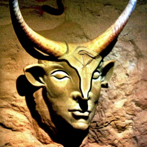 Prompt: horned god, chauvet cave