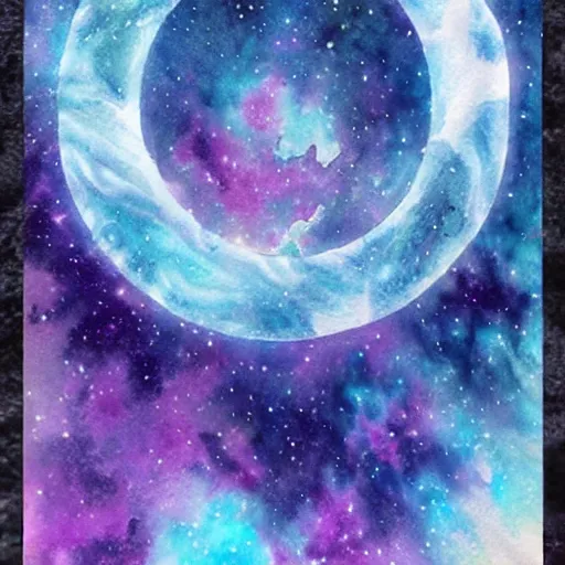 Image similar to frosted astral glacial scarves watercolor artwork confirmed orb