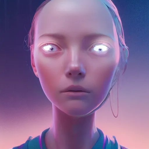 Image similar to portrait of android girl, highly detailed vfx portrait, unreal engine, greg rutkowski, loish, rhads, caspar david friedrich, makoto shinkai and lois van baarle, ilya kuvshinov, rossdraws, elegent, tom bagshaw, alphonse mucha, global illumination, detailed and intricate environment