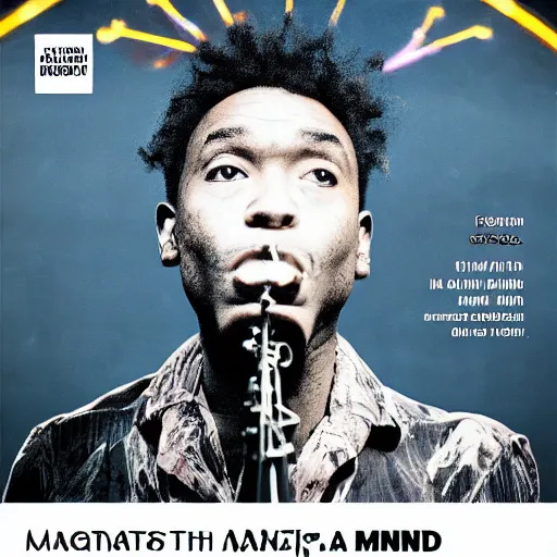 Image similar to imagine how jazz music looks like, abstract, dark, melancholic, mind blowing, insightful, philosophical, cover story of mind magazine 2 0 3 0,