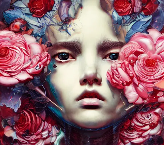 Image similar to monumental portrait soft light painted by yoshitaka amano, and erik jones, james jean, inspired by magnetic rose, smooth texture, intricate oil painting, high detail illustration, sharp high detail, manga and anime 1 9 9 9