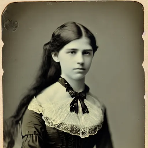 Image similar to clear photography of a beautiful and teenaged princess, circa 1 8 6 3