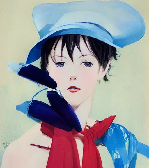 Prompt: coby whitmore painting of an anime woman