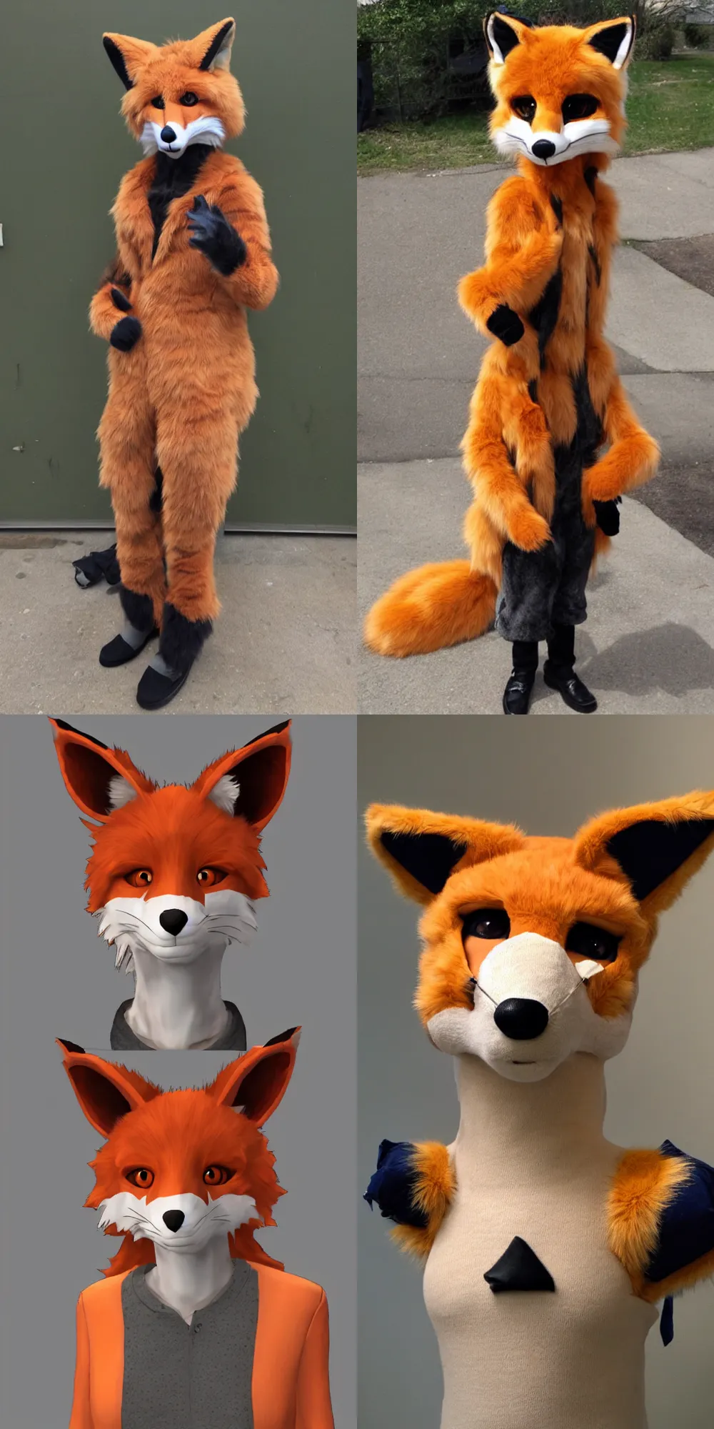 Prompt: me wearing a fox fursuit - furaffinity