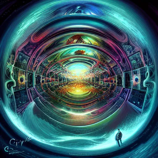 Image similar to an insanely beautiful and hyper detailed digital painting of the multiverse by ciryl rolando