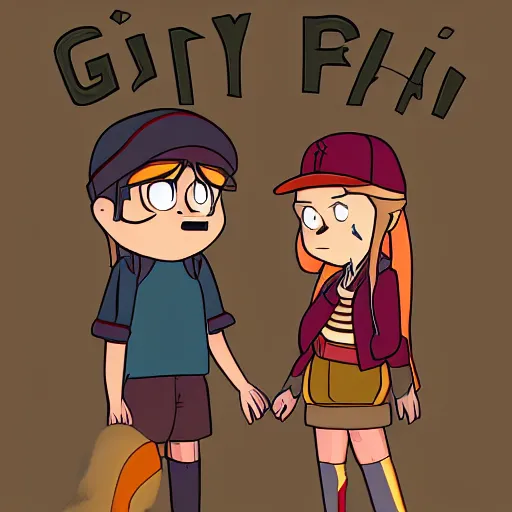 Image similar to Gravity Falls Fanart | Dipper and Pacifica Northwest Shipping Fanart, Digital Art, Trending on ArtStation