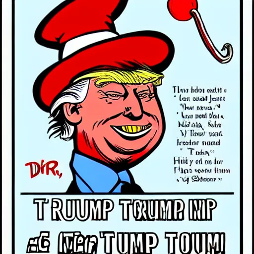 Image similar to donald trump by dr. seuss