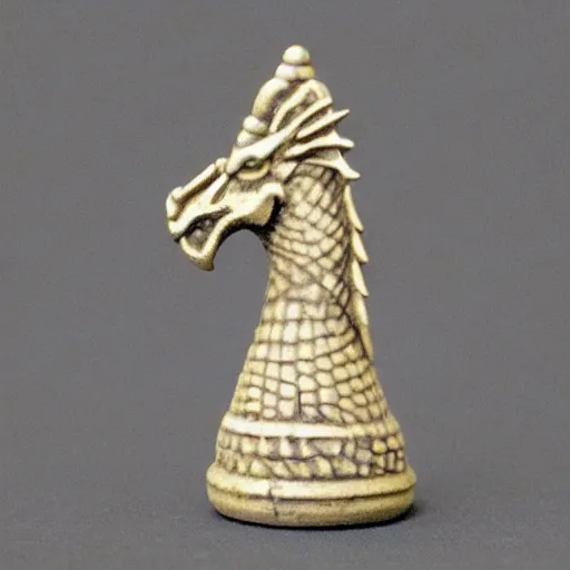 Prompt: A dragon chess piece,